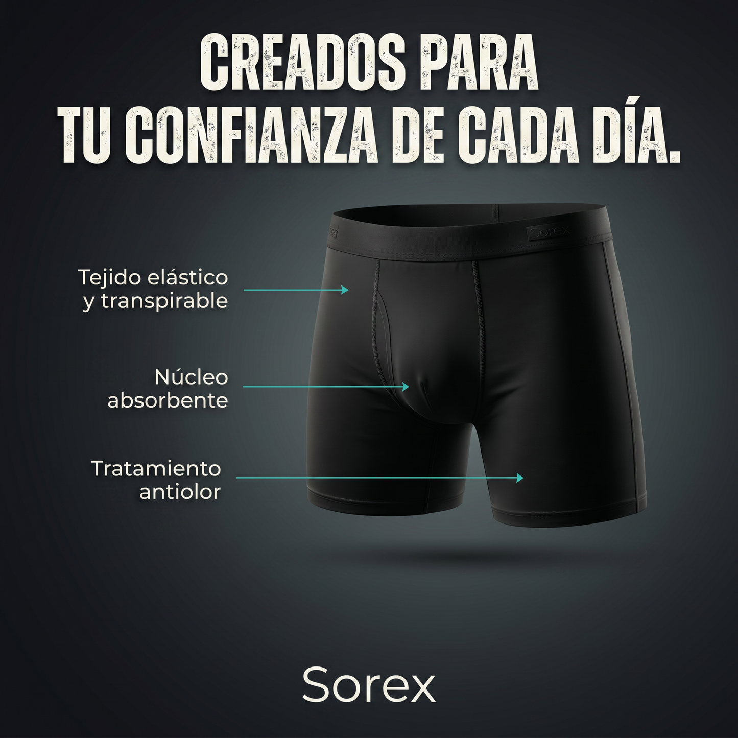 Bóxer absorbente Sorex™ - Protección discreta para el día a día
